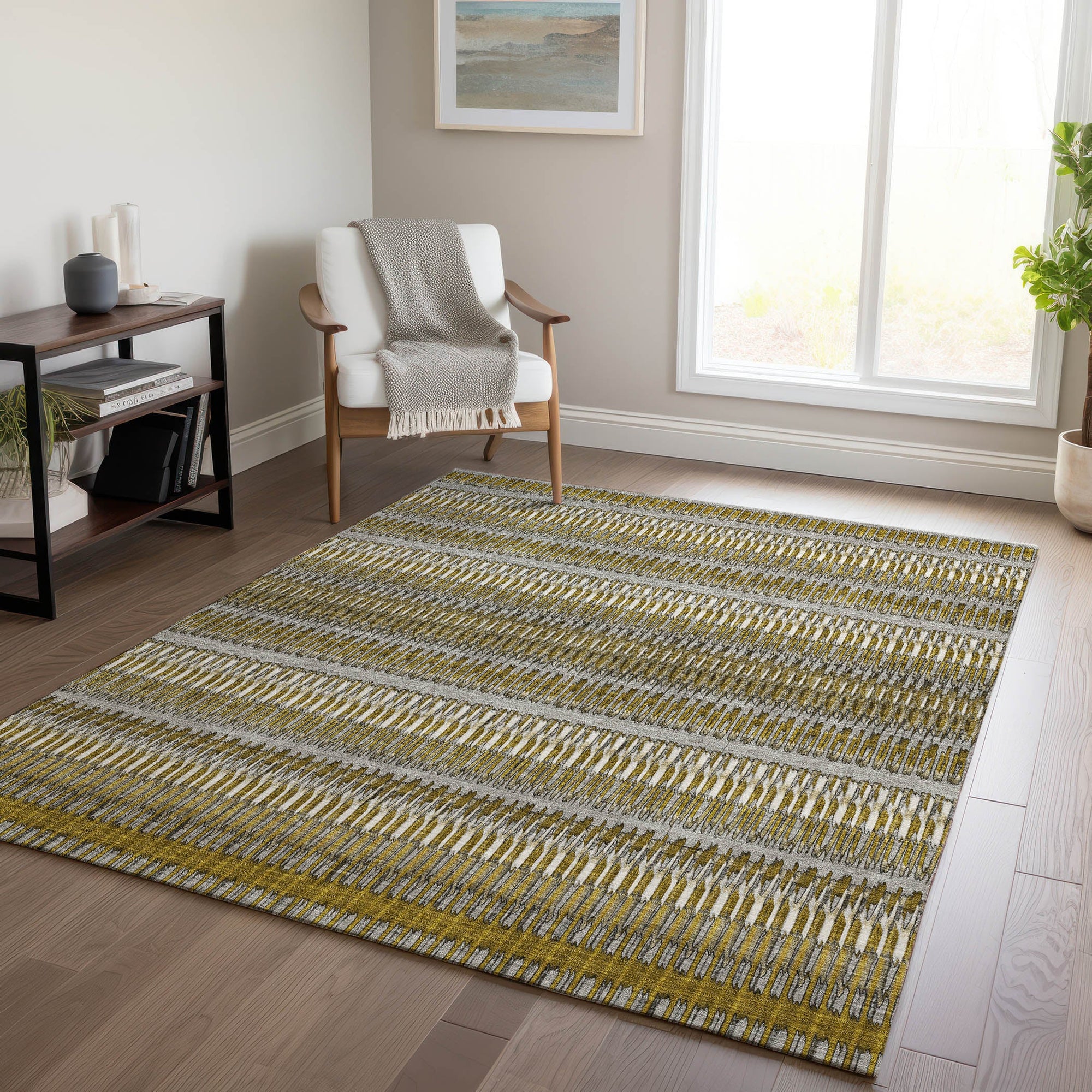 Addison Rugs Hushed Coffee Washable Indoor-Outdoor Rug