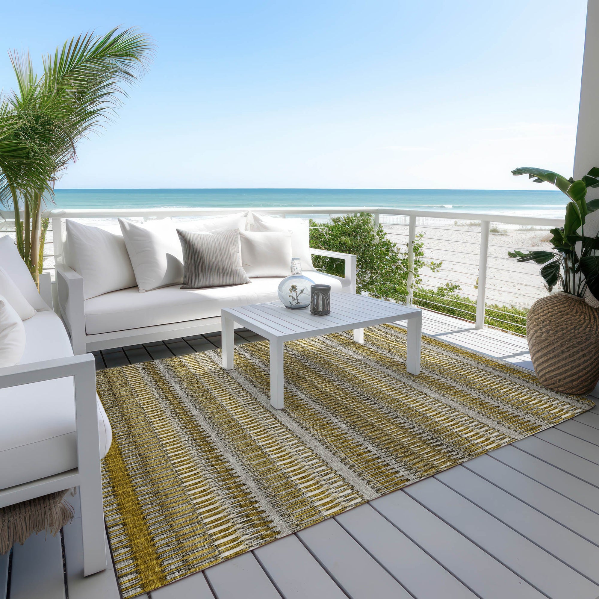 Addison Rugs Hushed Coffee Washable Indoor-Outdoor Rug