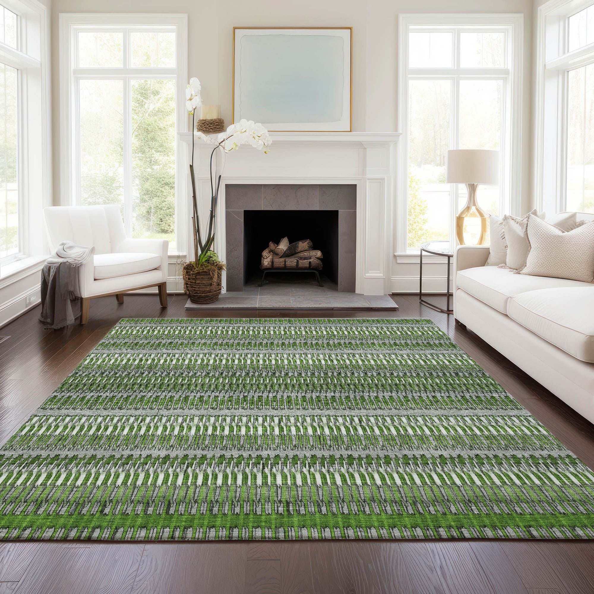 Addison Rugs Hushed Green Washable Indoor-Outdoor Rug