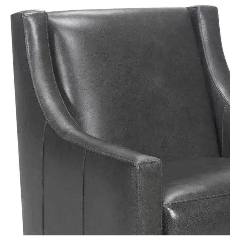 Jacob Real Leather Swivel Club Chair -- view 12