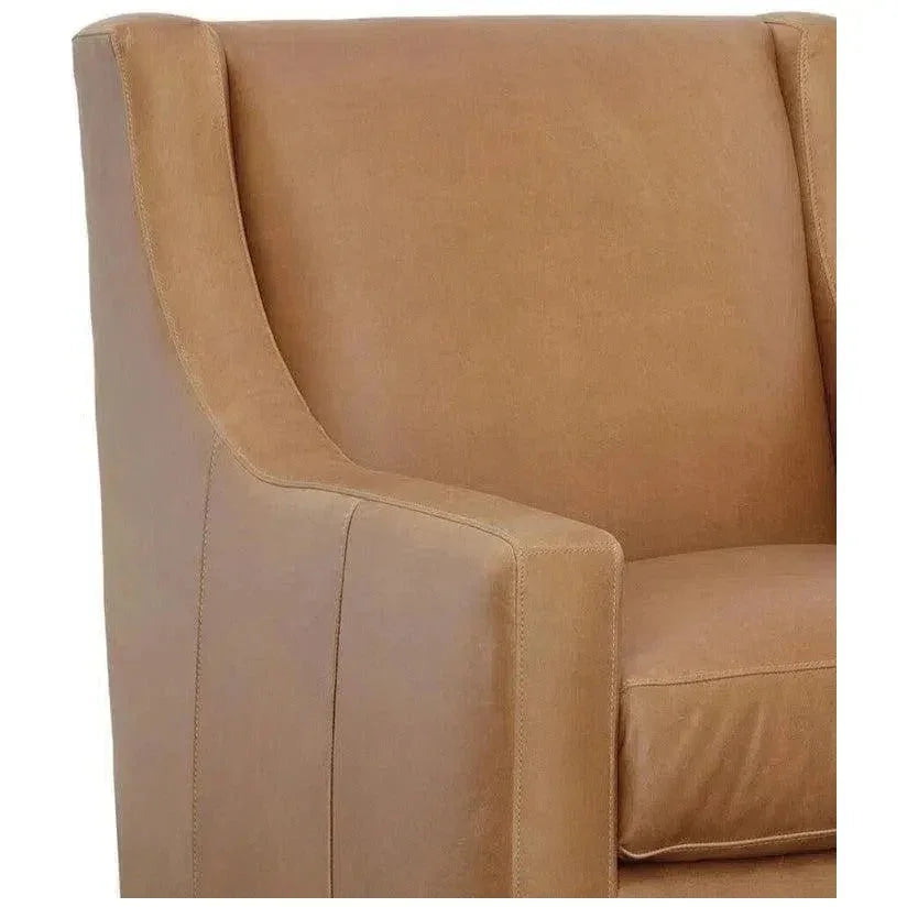 Jacob Real Leather Swivel Club Chair -- view 7