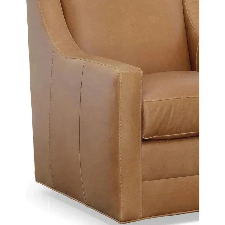 Jacob Real Leather Swivel Club Chair -- view 8