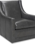 Jacob Real Leather Swivel Club Chair -- view 9