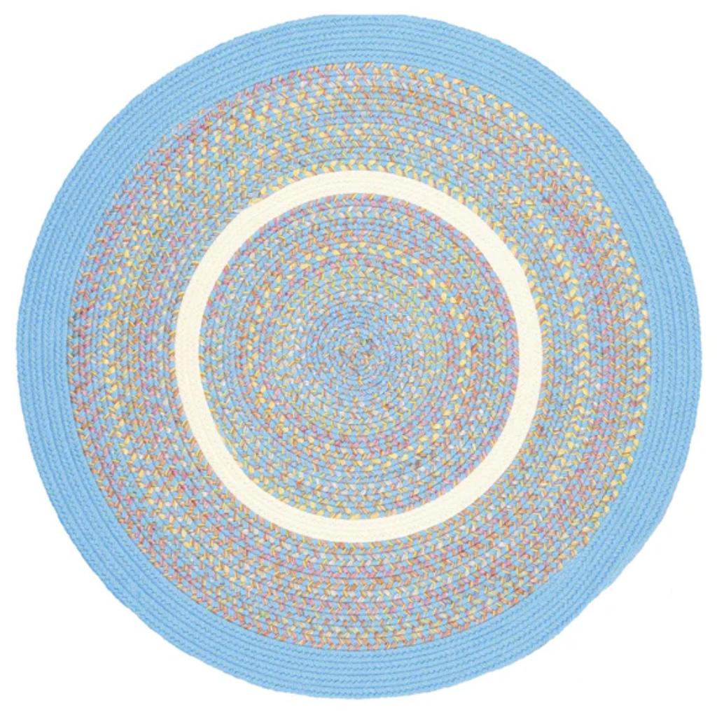 Rhody Rug Kids' Isle Braided Round Reversible Area Rugs