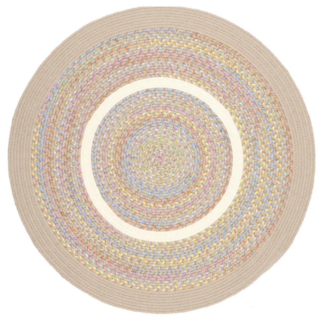 Rhody Rug Kids' Isle Braided Round Reversible Area Rugs