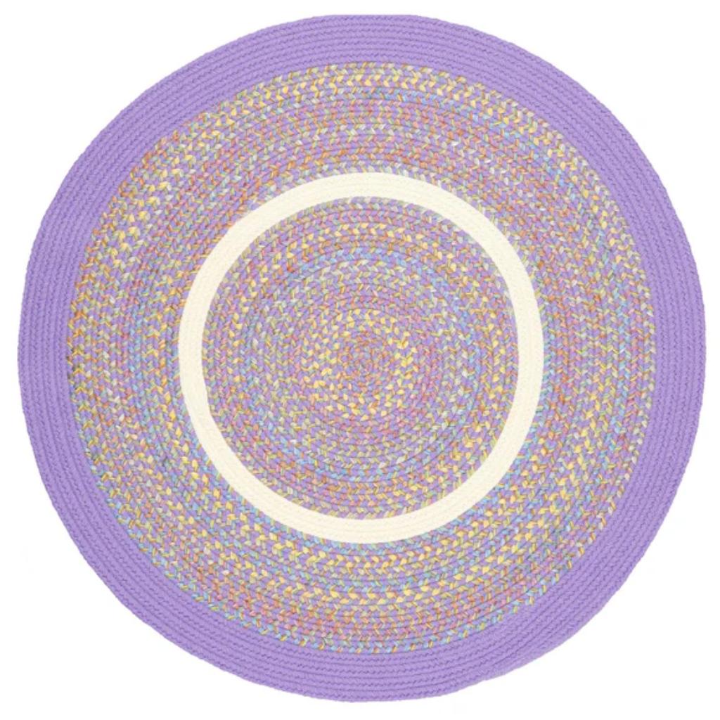 Rhody Rug Kids' Isle Braided Round Reversible Area Rugs