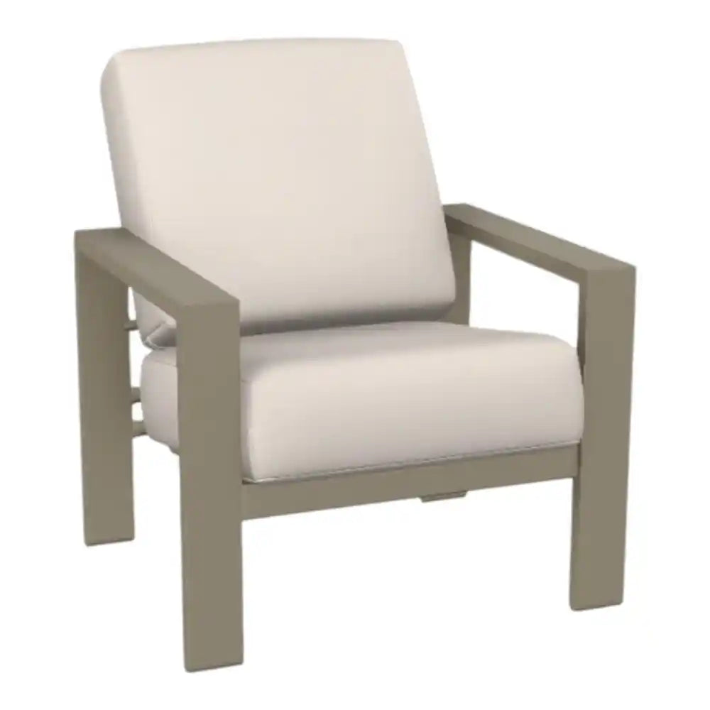 Telescope Larssen Deep Seat Cushion Outdoor Arm Chair with Fire Table Set 5PC