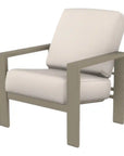 Telescope Larssen Deep Seat Cushion Outdoor Arm Chair with Fire Table Set 5PC