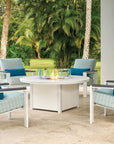 Telescope Larssen Deep Seat Cushion Outdoor Arm Chair with Fire Table Set 5PC