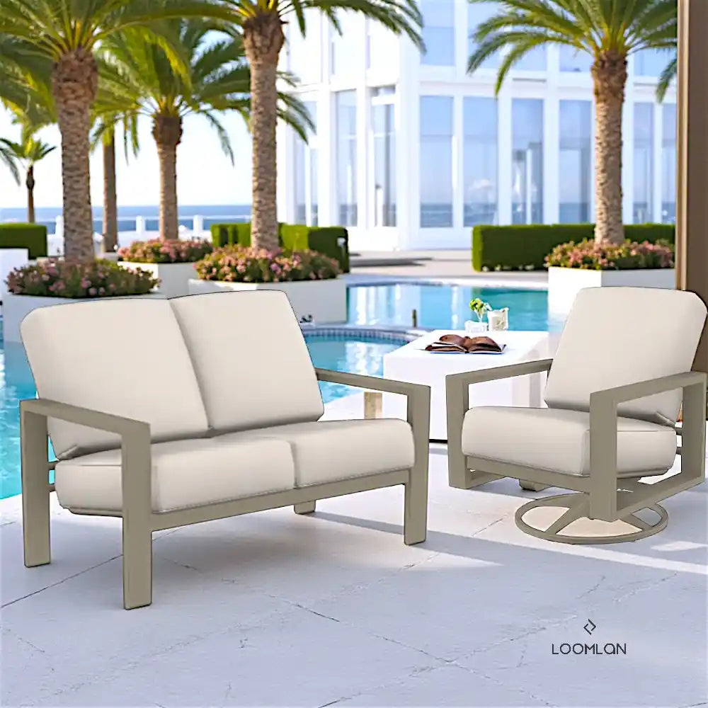 Telescope Larssen Deep Seat Cushion Swivel Outdoor Rocker