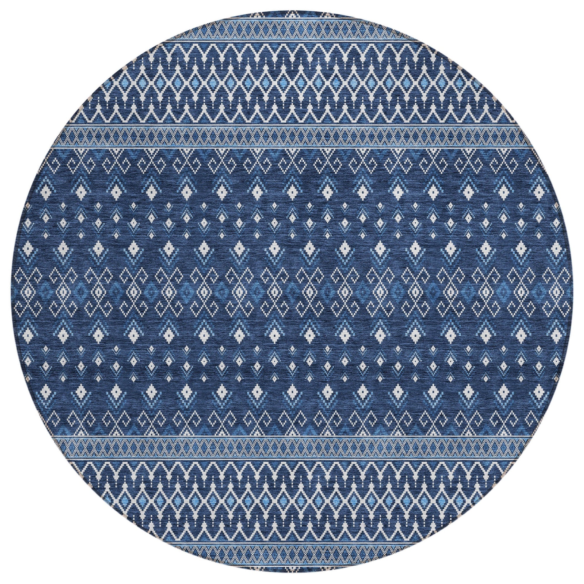 Addison Rugs Lazy Rivers Blue Washable Indoor-Outdoor Rug