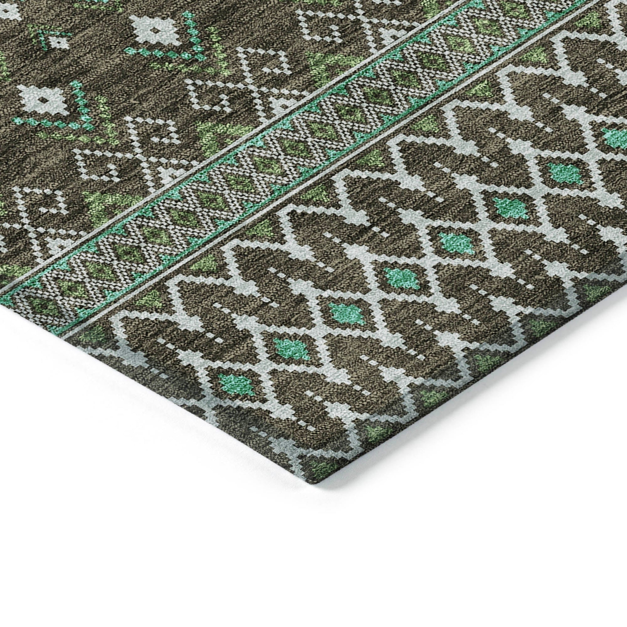 Addison Rugs Lazy Rivers Brown Washable Indoor-Outdoor Rug