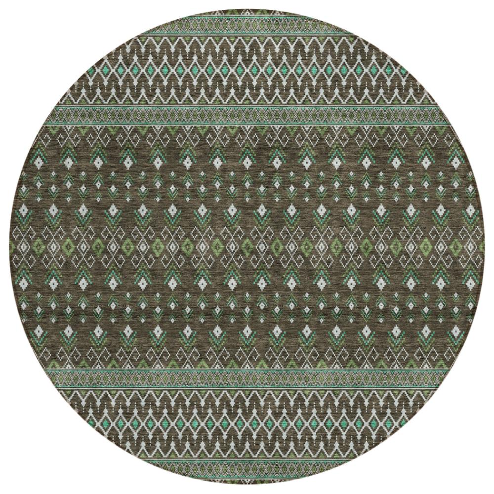 Addison Rugs Lazy Rivers Brown Washable Indoor-Outdoor Rug