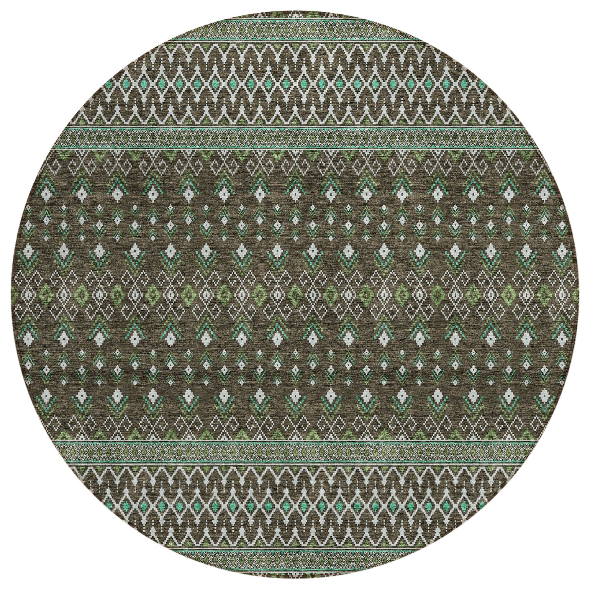 Addison Rugs Lazy Rivers Brown Washable Indoor-Outdoor Rug