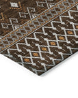 Addison Rugs Lazy Rivers Chocolate Washable Indoor-Outdoor Rug