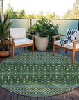 Addison Rugs Lazy Rivers Olive Washable Indoor-Outdoor Rug
