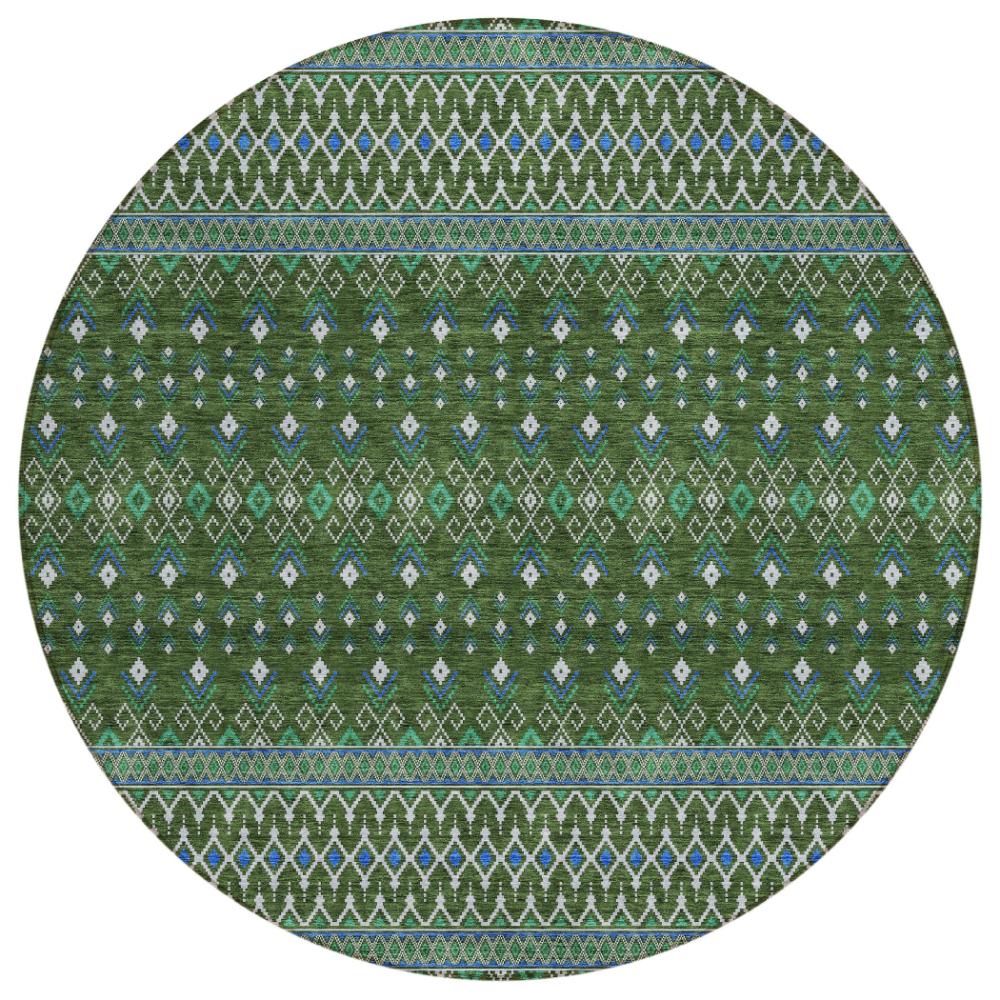 Addison Rugs Lazy Rivers Olive Washable Indoor-Outdoor Rug