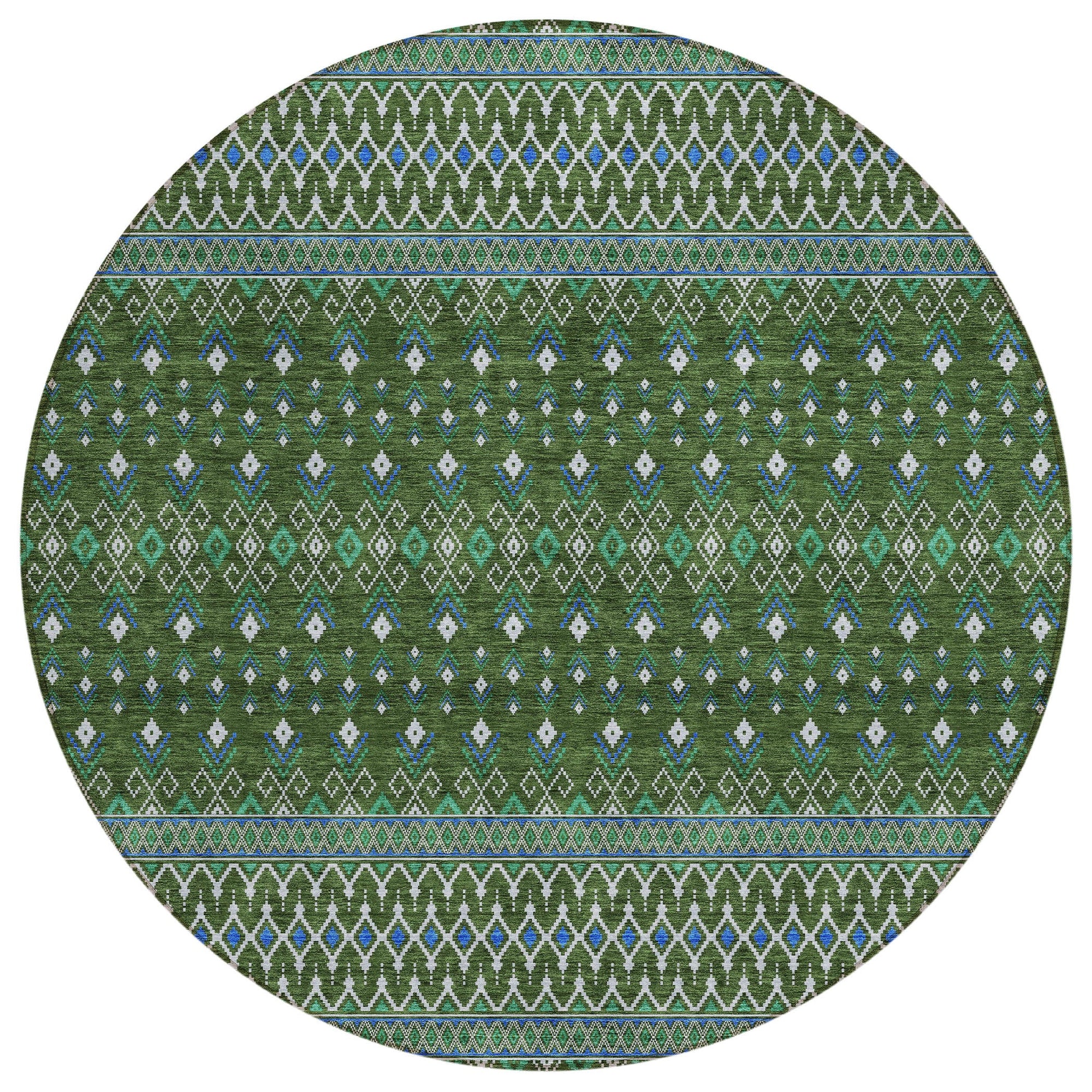 Addison Rugs Lazy Rivers Olive Washable Indoor-Outdoor Rug