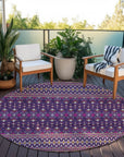 Addison Rugs Lazy Rivers Purple Washable Indoor-Outdoor Rug