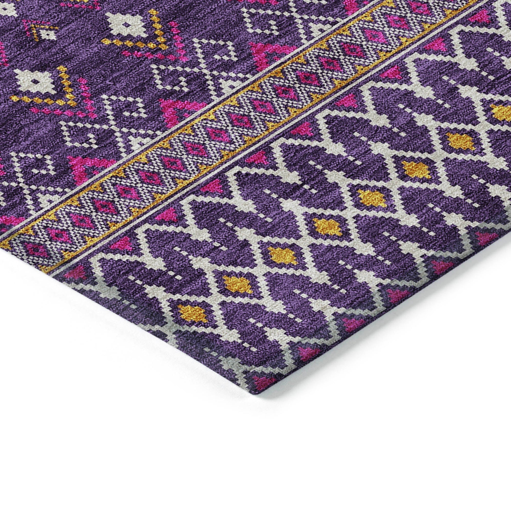 Addison Rugs Lazy Rivers Purple Washable Indoor-Outdoor Rug