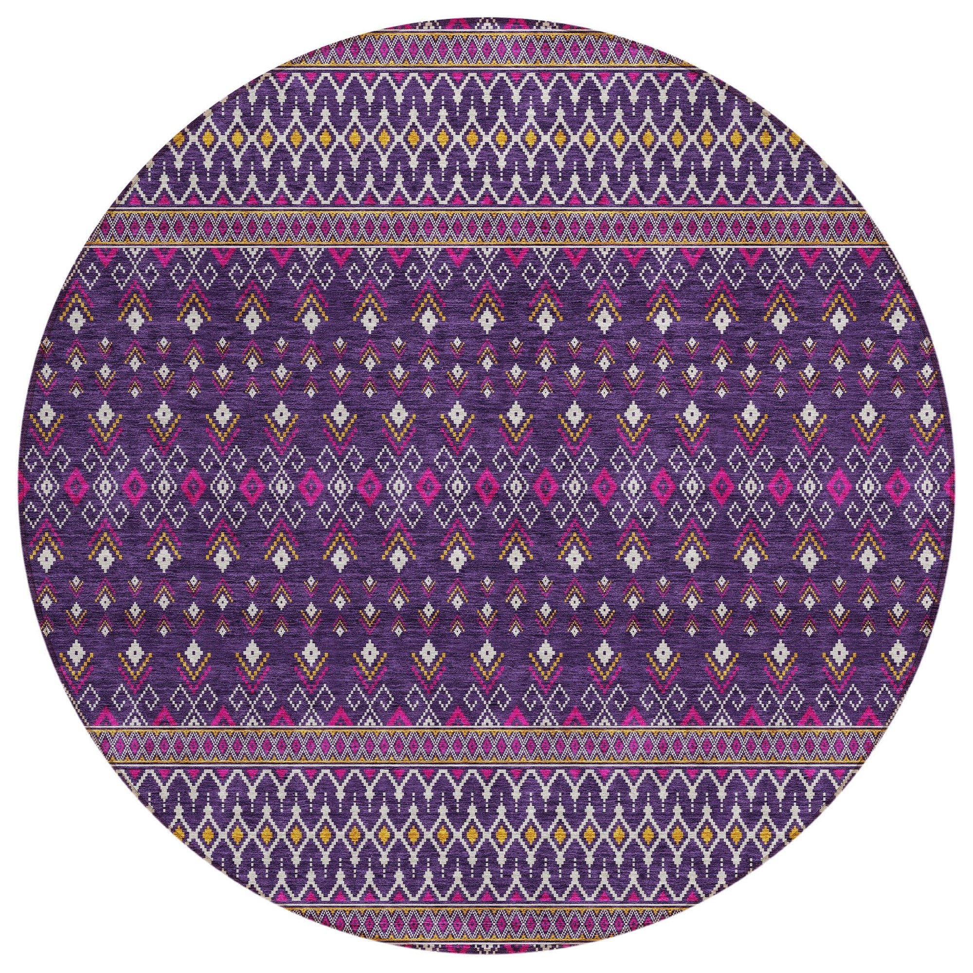 Addison Rugs Lazy Rivers Purple Washable Indoor-Outdoor Rug