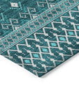 Addison Rugs Lazy Rivers Teal Washable Indoor-Outdoor Rug