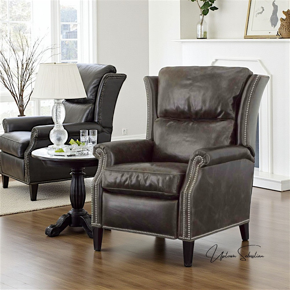 Uptown Sebastian Kinetic Leather Power Push Button Recliner