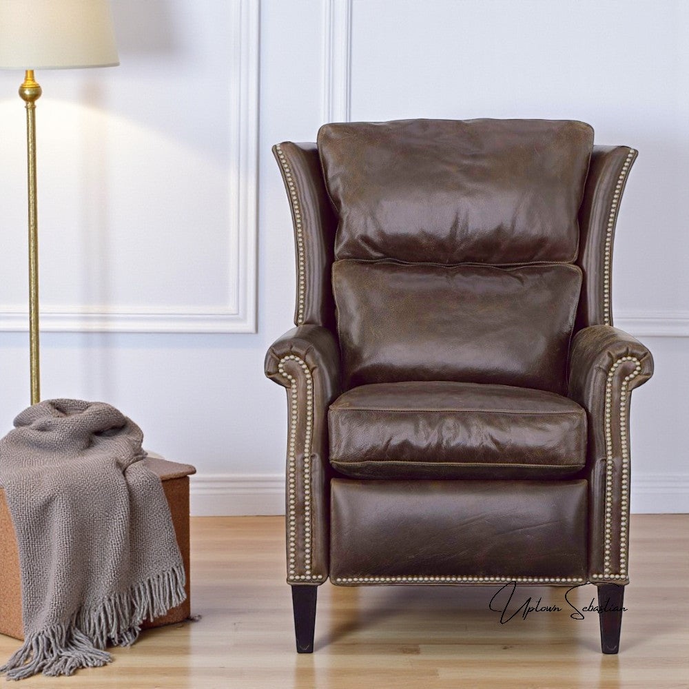 Uptown Sebastian Kinetic Leather Power Push Button Recliner