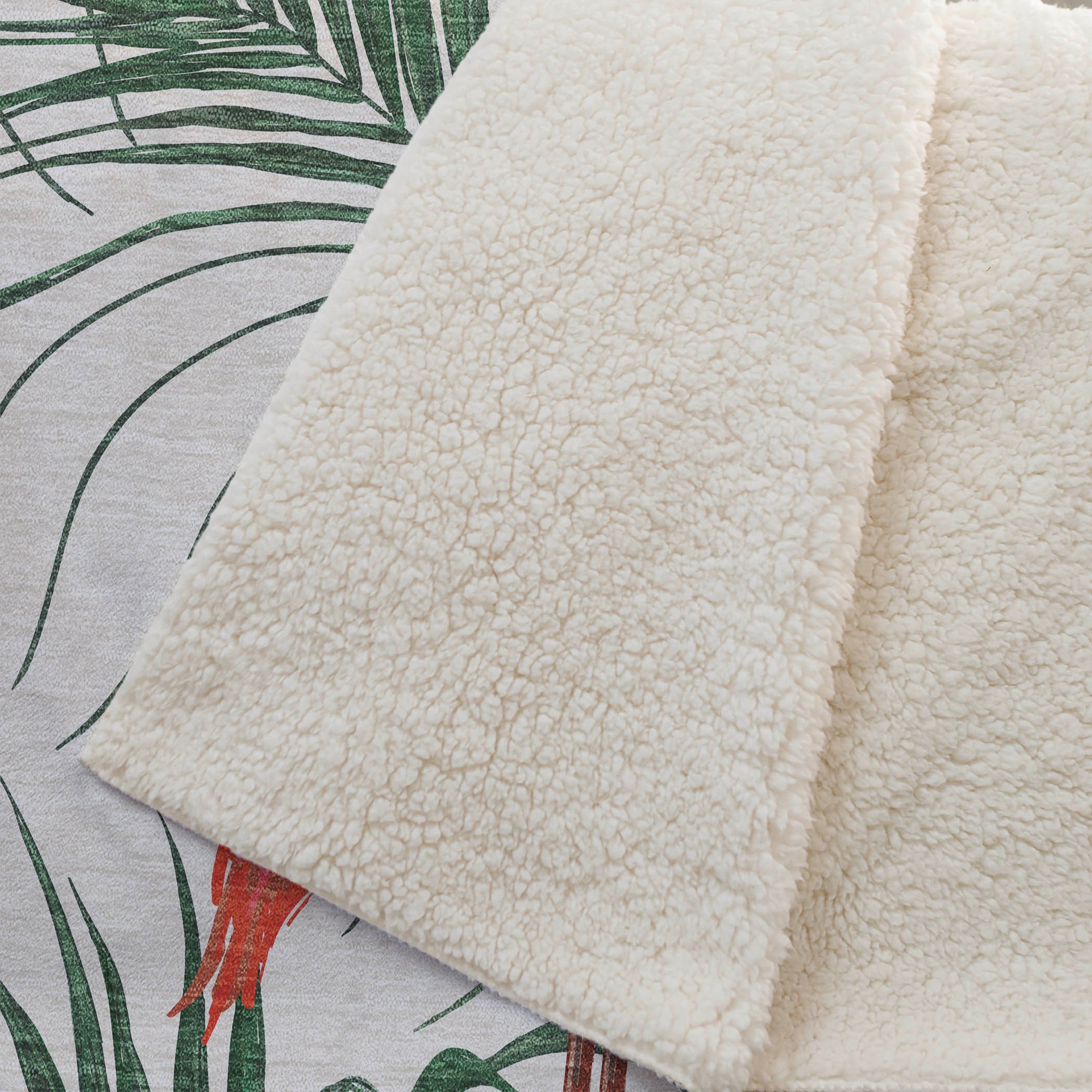 Addison Rugs Leaves &amp; Flamingos 50" x 70" Throw Blanket