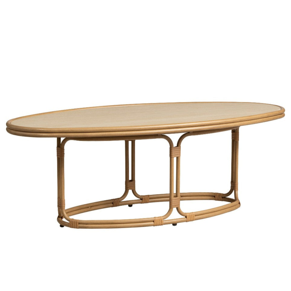 Lloyd Flanders Riviera Oval Outdoor Cocktail Table