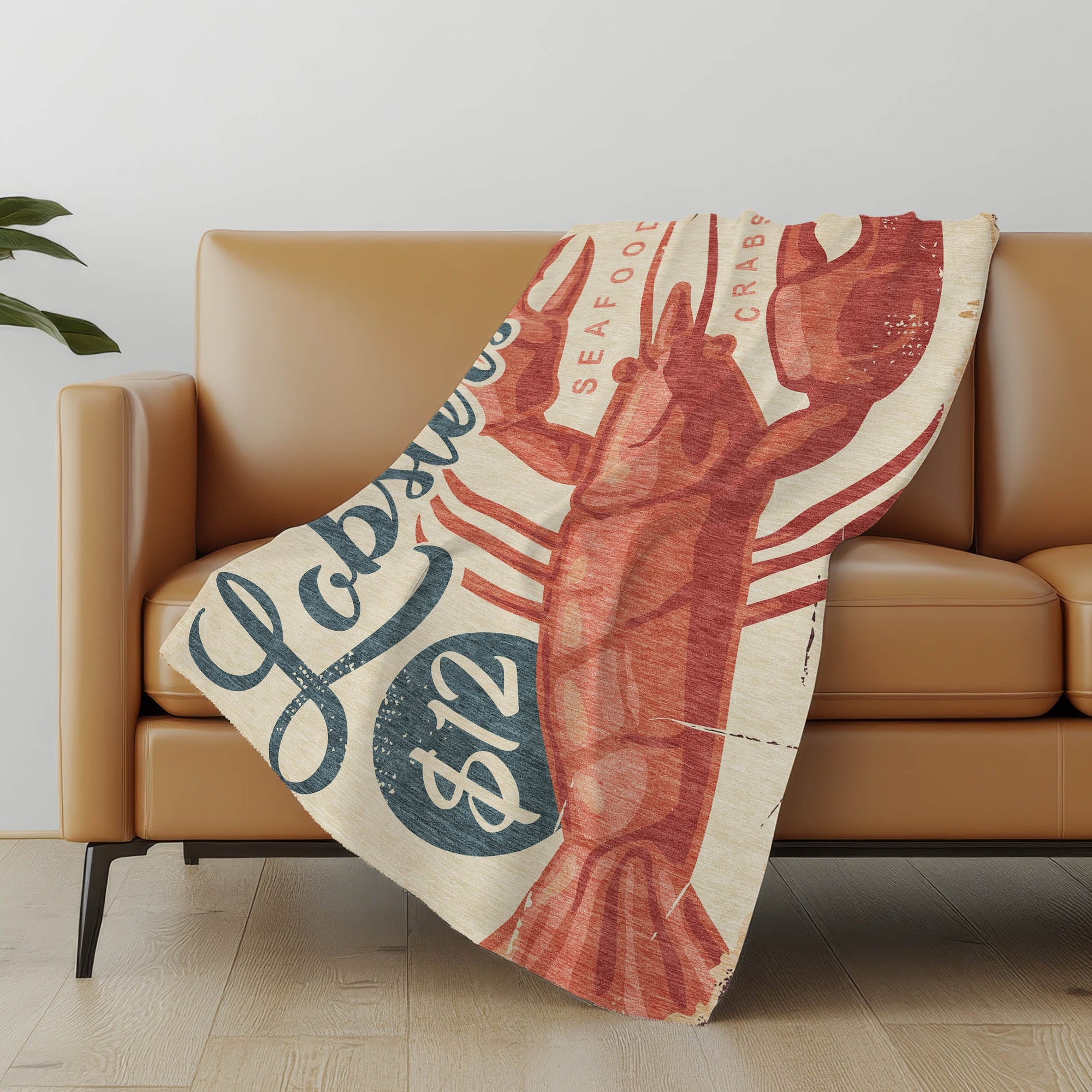 Addison Rugs Lobster 50" x 70" Throw Blanket