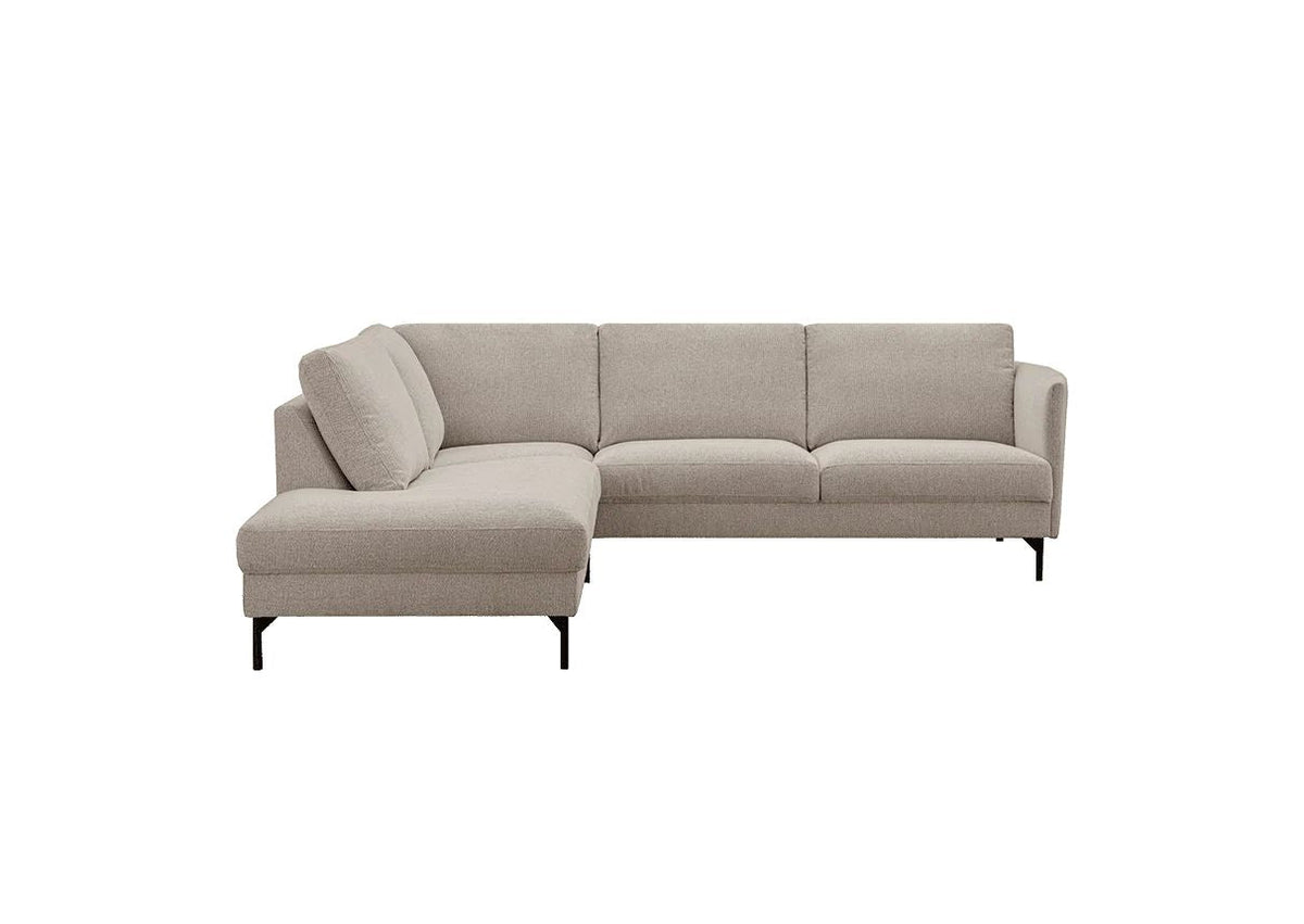LOOMLAN Custom Upholstery Maison Elegant High Armrest Fabric & Leather Modular Sofa