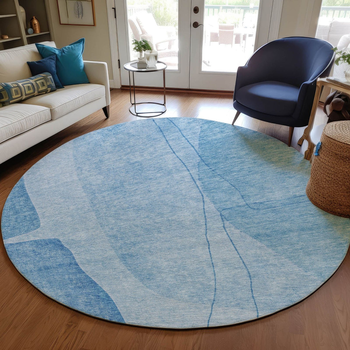 Addison Rugs Modern Blue Washable Indoor-Outdoor Rug