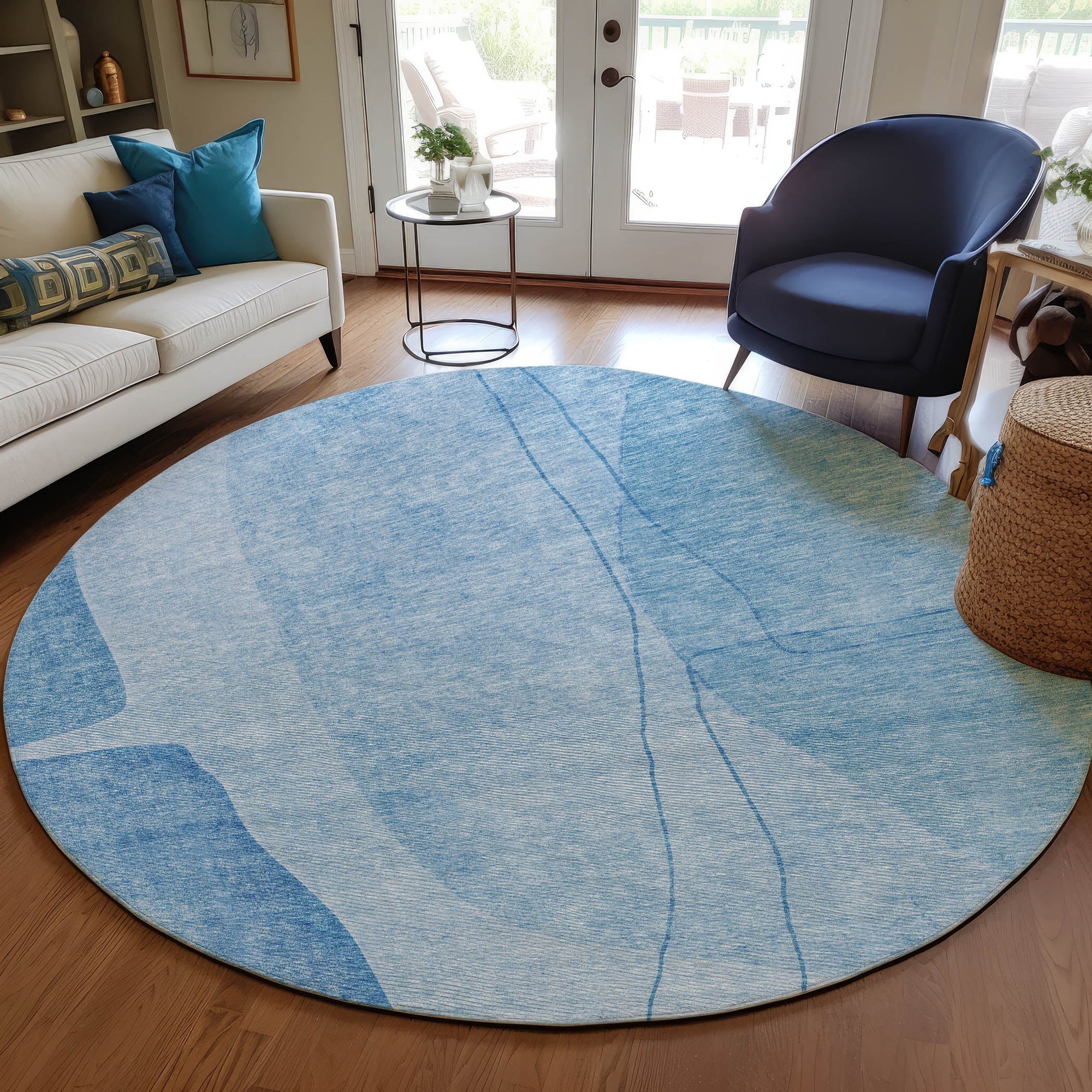 Addison Rugs Modern Blue Washable Indoor-Outdoor Rug
