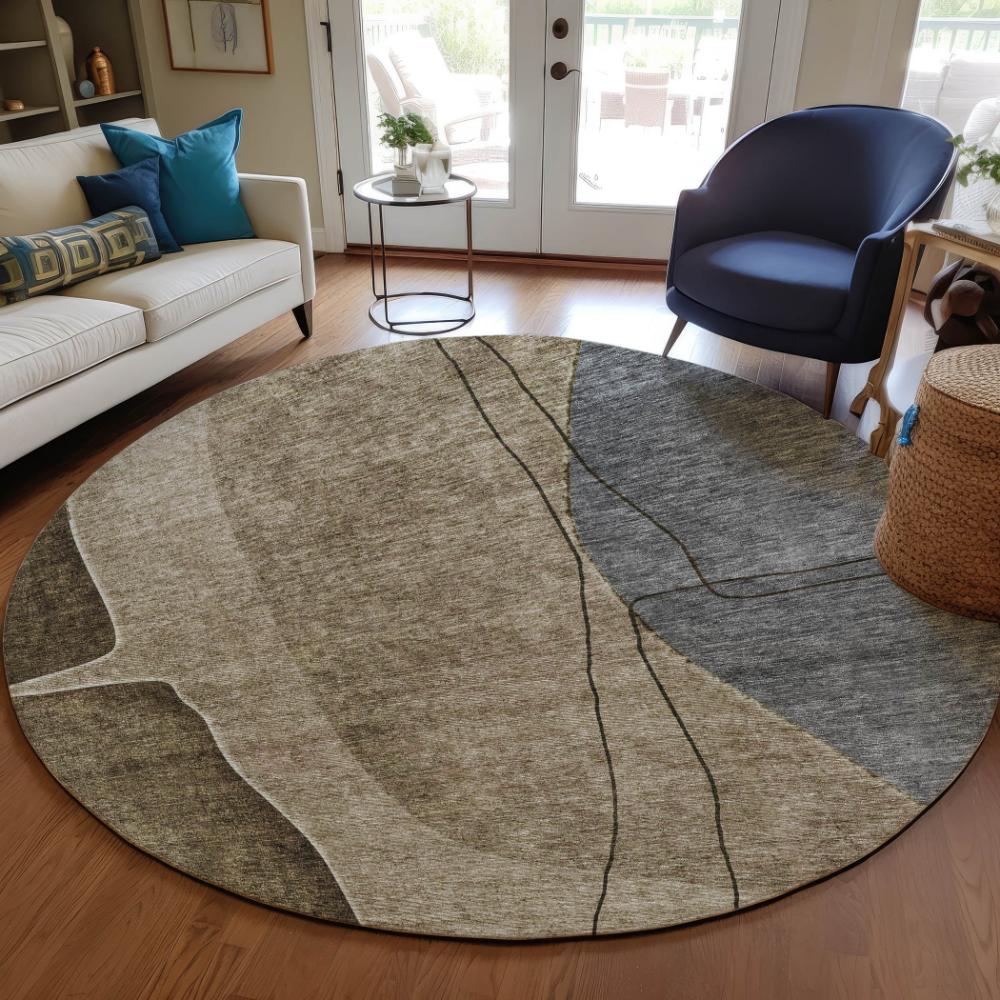 Addison Rugs Modern Brown Washable Indoor-Outdoor Rug