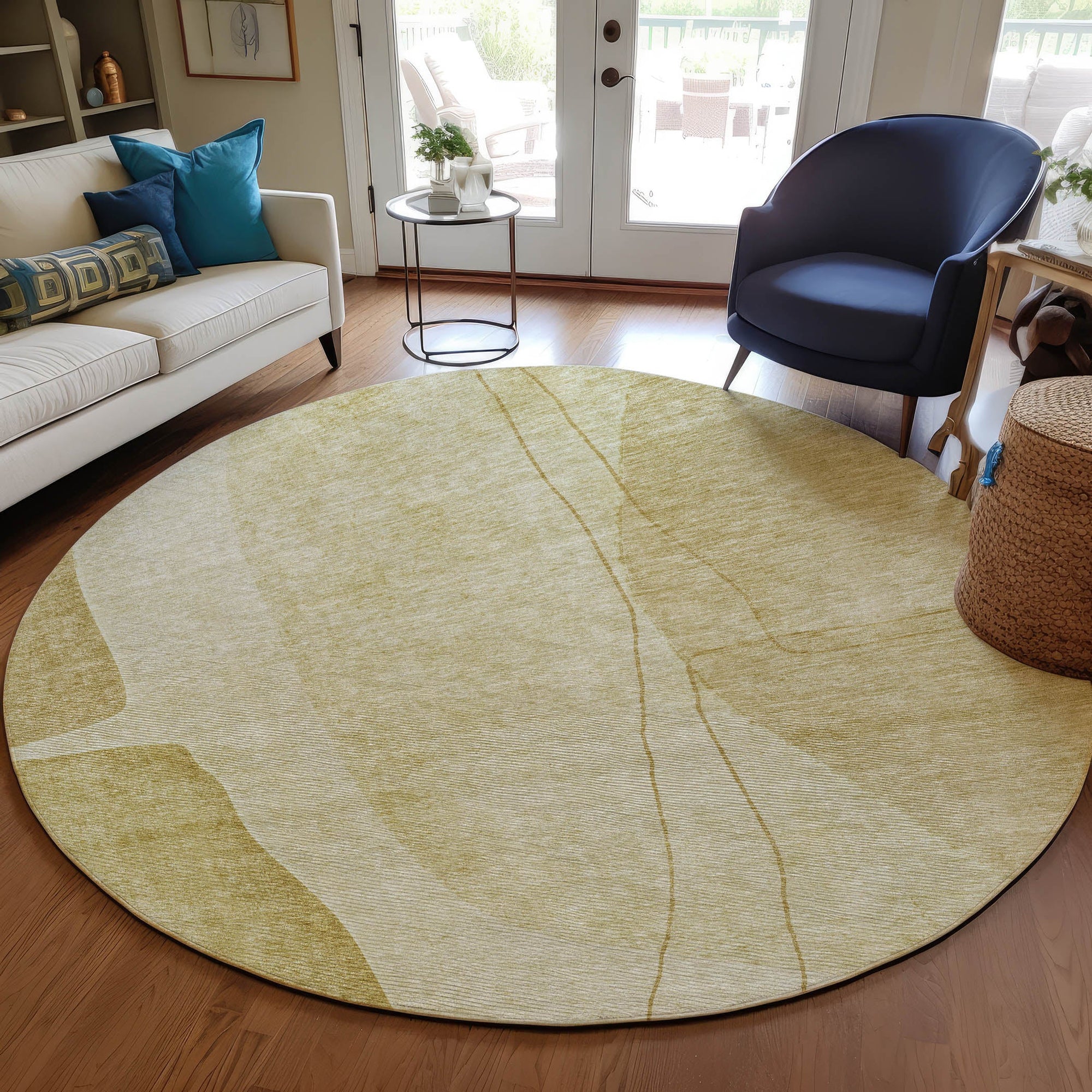 Addison Rugs Modern Gold Washable Indoor-Outdoor Rug