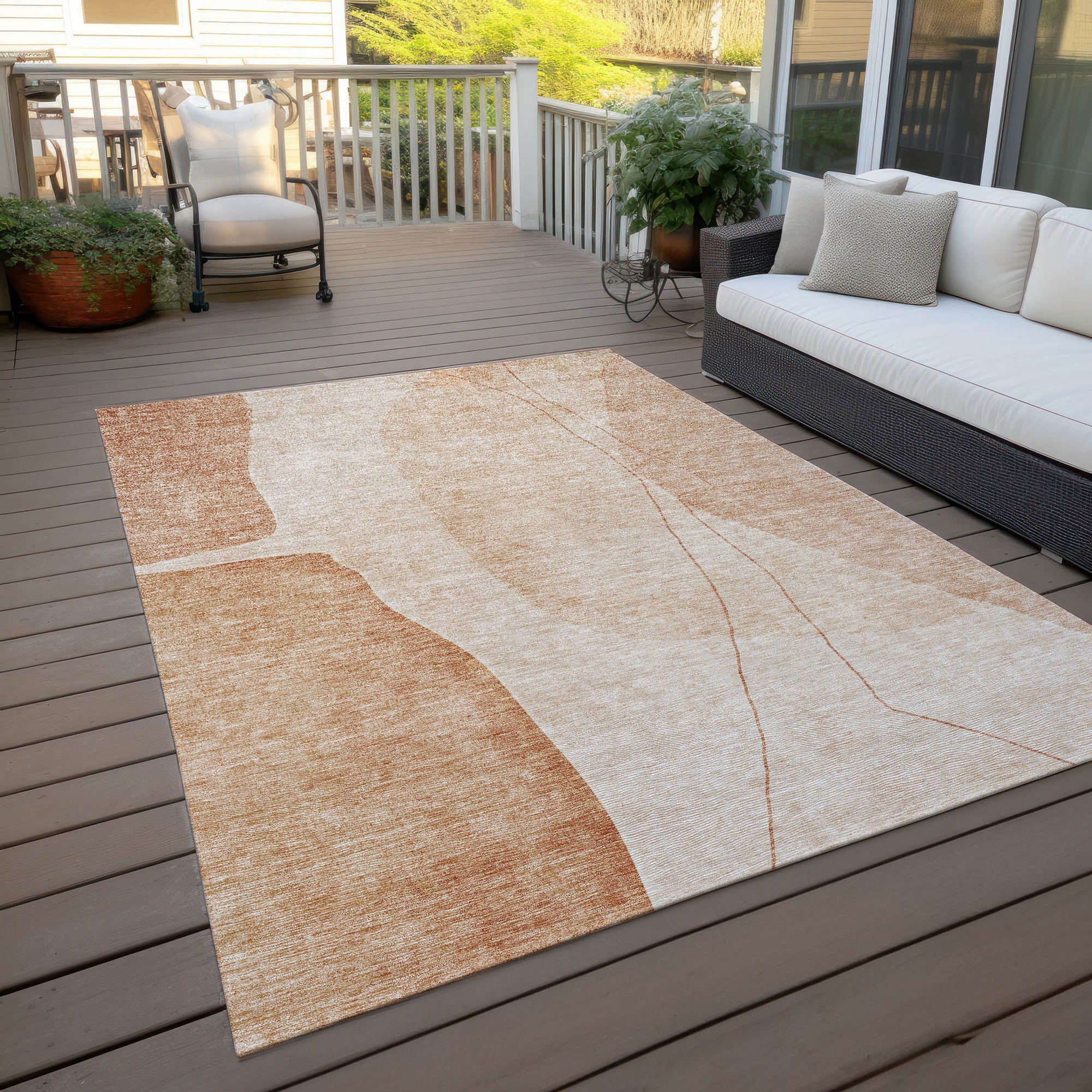 Addison Rugs Modern Terracotta Washable Indoor-Outdoor Rug