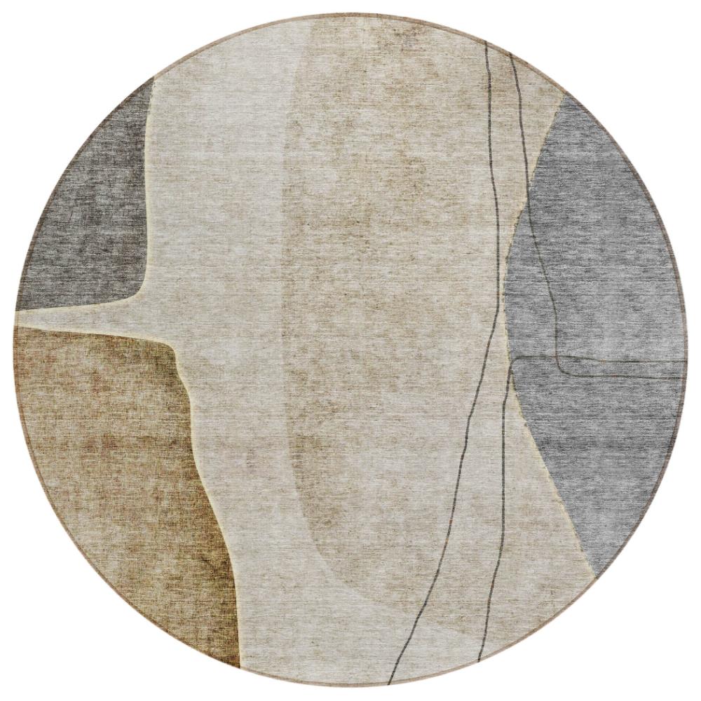Addison Rugs Modern Taupe Washable Indoor-Outdoor Rug