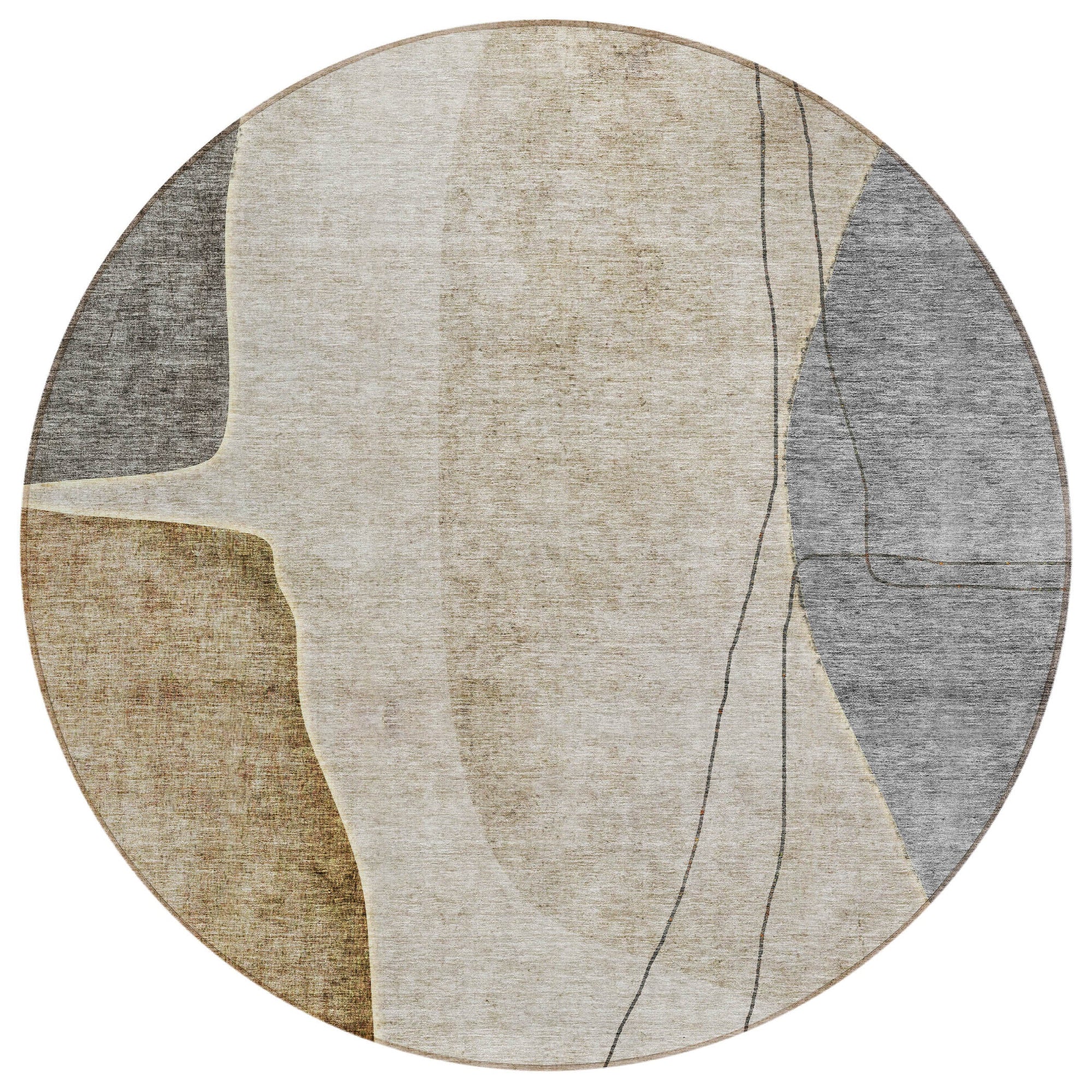 Addison Rugs Modern Taupe Washable Indoor-Outdoor Rug