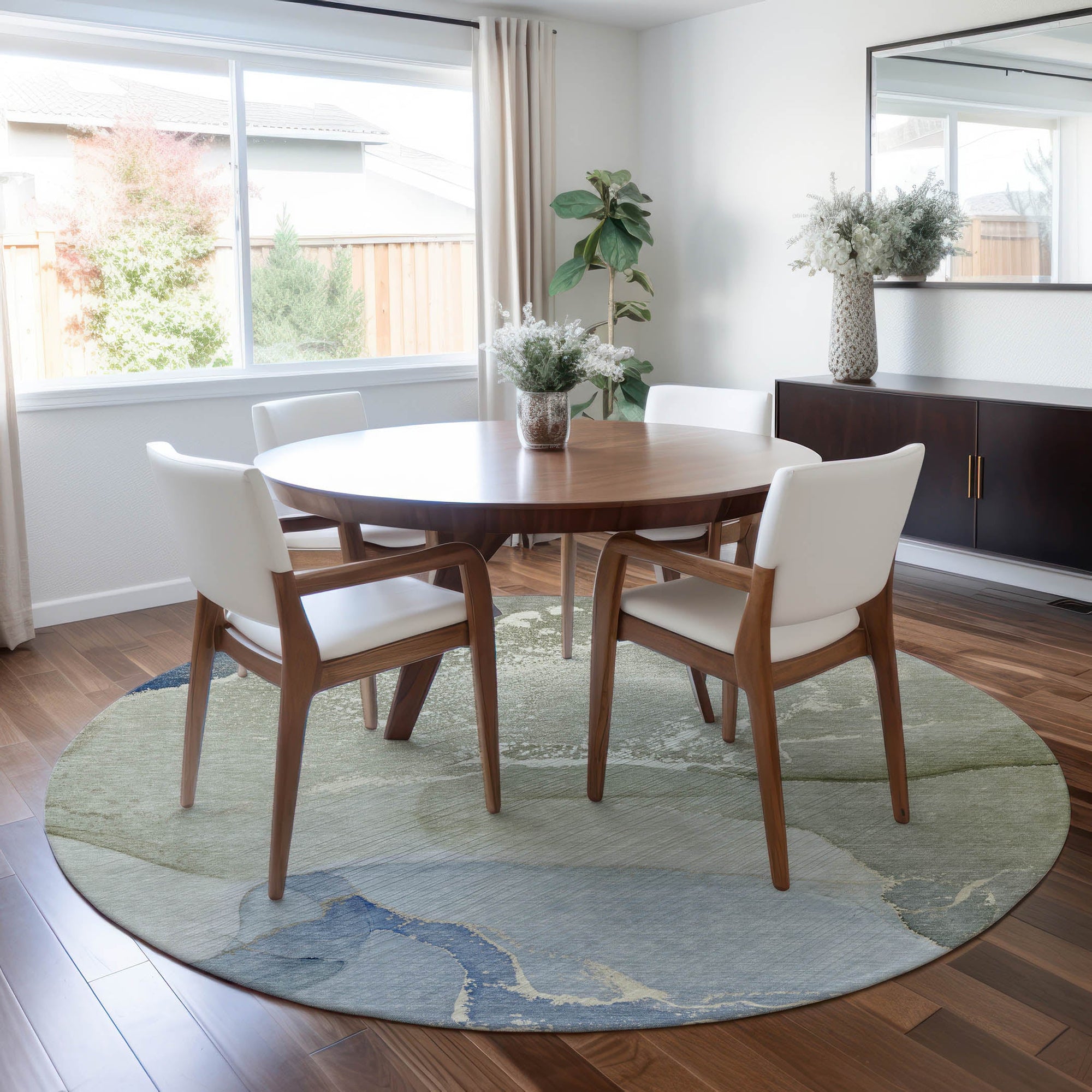 Addison Rugs Muted Whispers Blue Washable Indoor-Outdoor Rug