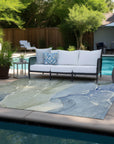 Addison Rugs Muted Whispers Blue Washable Indoor-Outdoor Rug