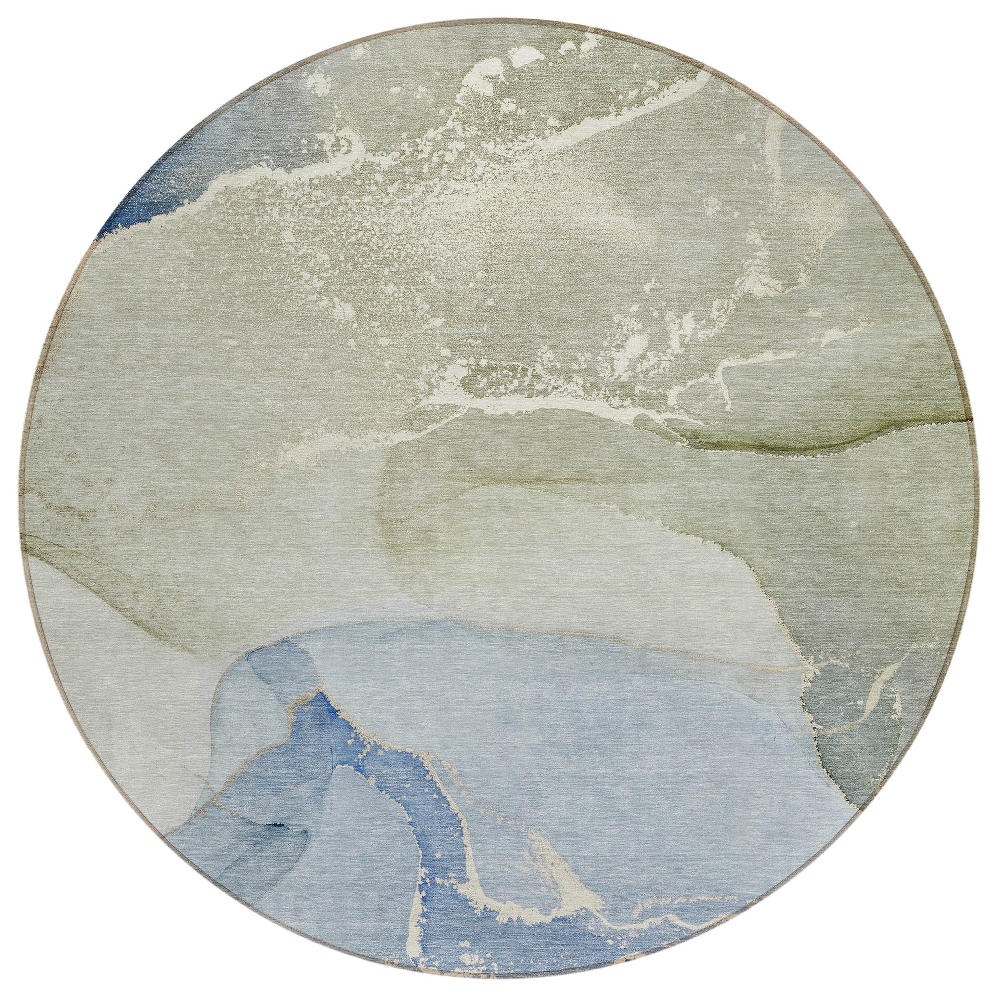 Addison Rugs Muted Whispers Blue Washable Indoor-Outdoor Rug