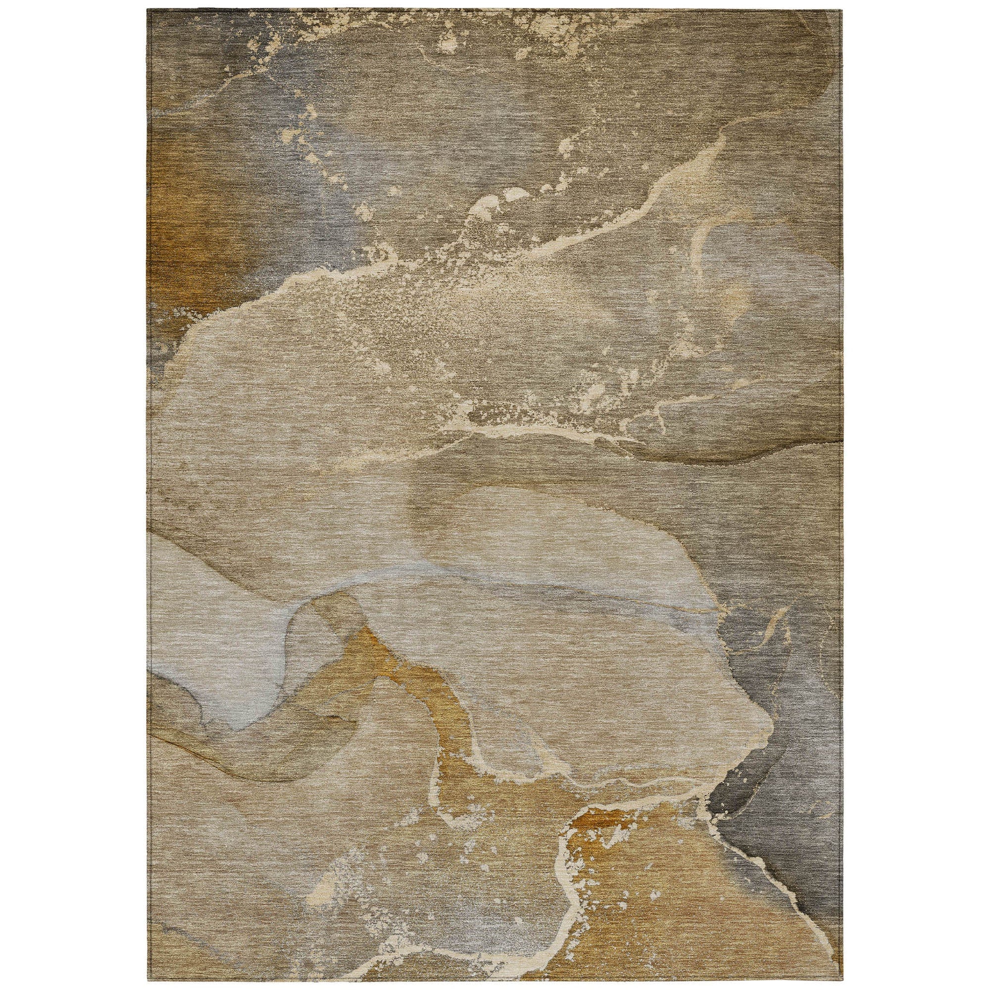 Addison Rugs Muted Whispers Brown Washable Indoor-Outdoor Rug
