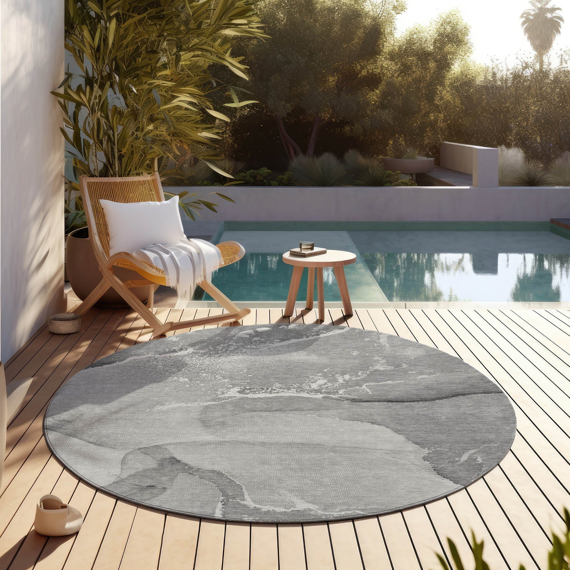 Addison Rugs Muted Whispers Grey Washable Indoor-Outdoor Rug