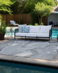 Addison Rugs Muted Whispers Grey Washable Indoor-Outdoor Rug