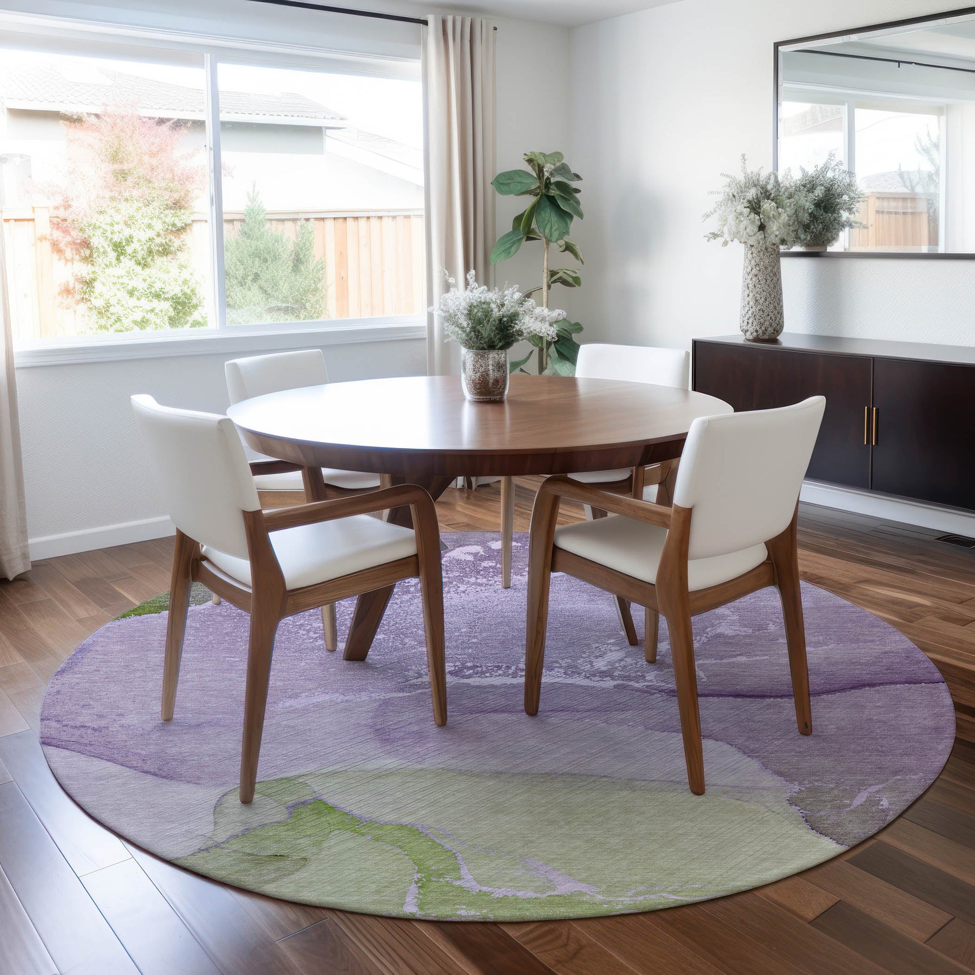Addison Rugs Muted Whispers Purple Washable Indoor-Outdoor Rug