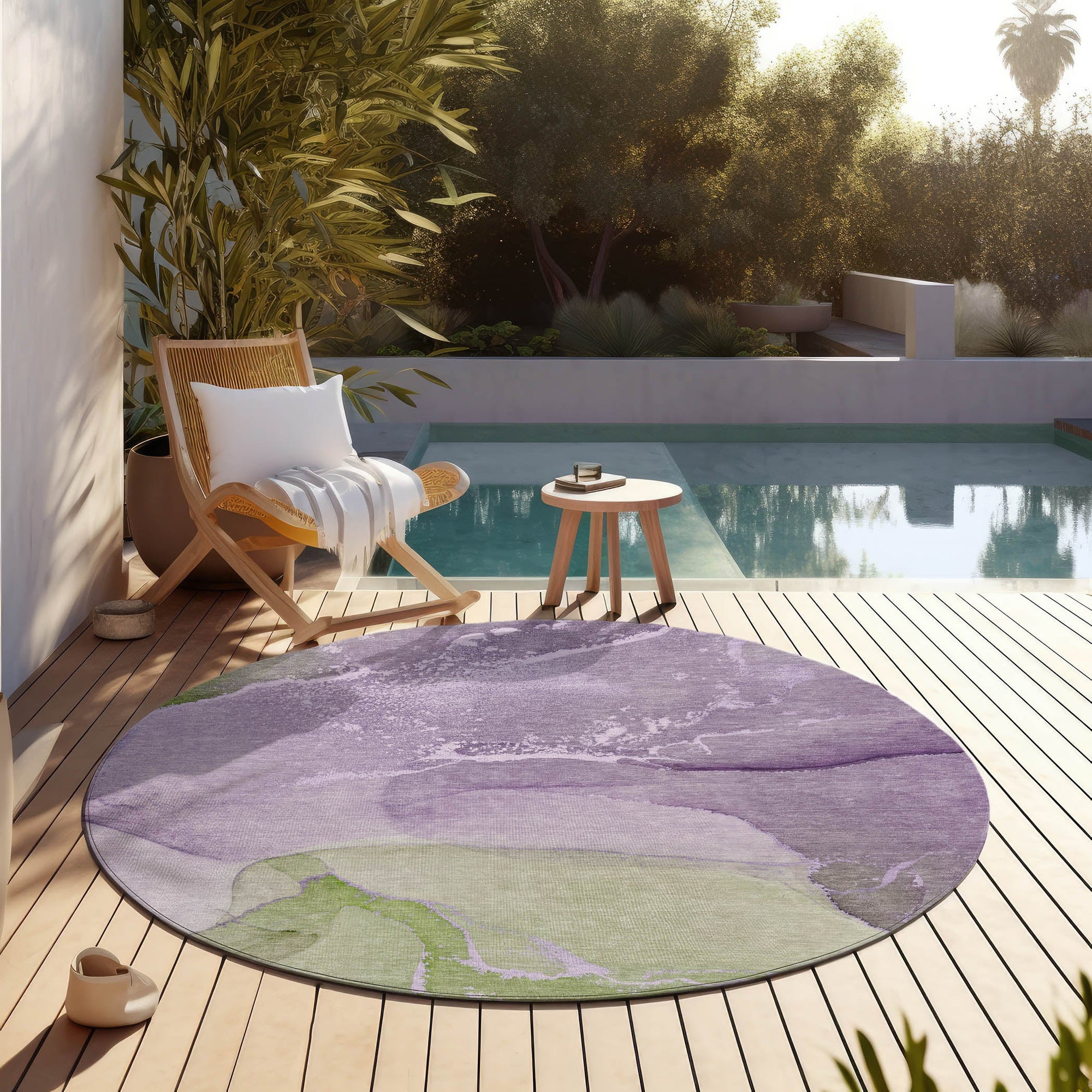 Addison Rugs Muted Whispers Purple Washable Indoor-Outdoor Rug