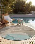 Addison Rugs Muted Whispers Teal Washable Indoor-Outdoor Rug