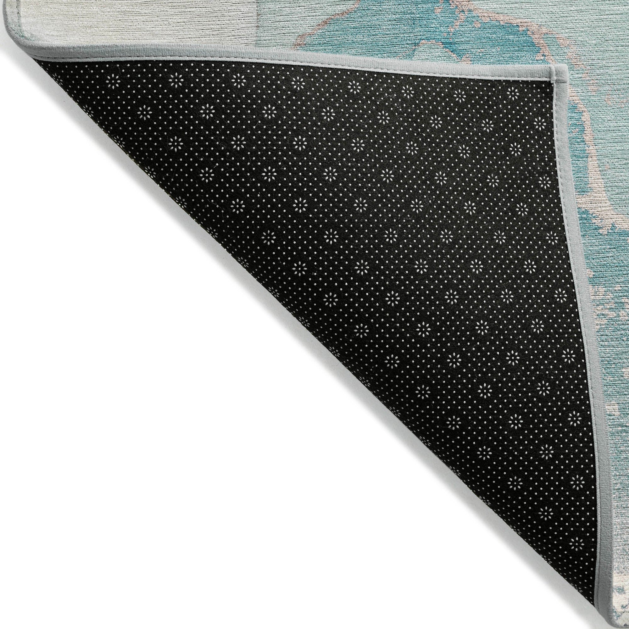 Addison Rugs Muted Whispers Teal Washable Indoor-Outdoor Rug