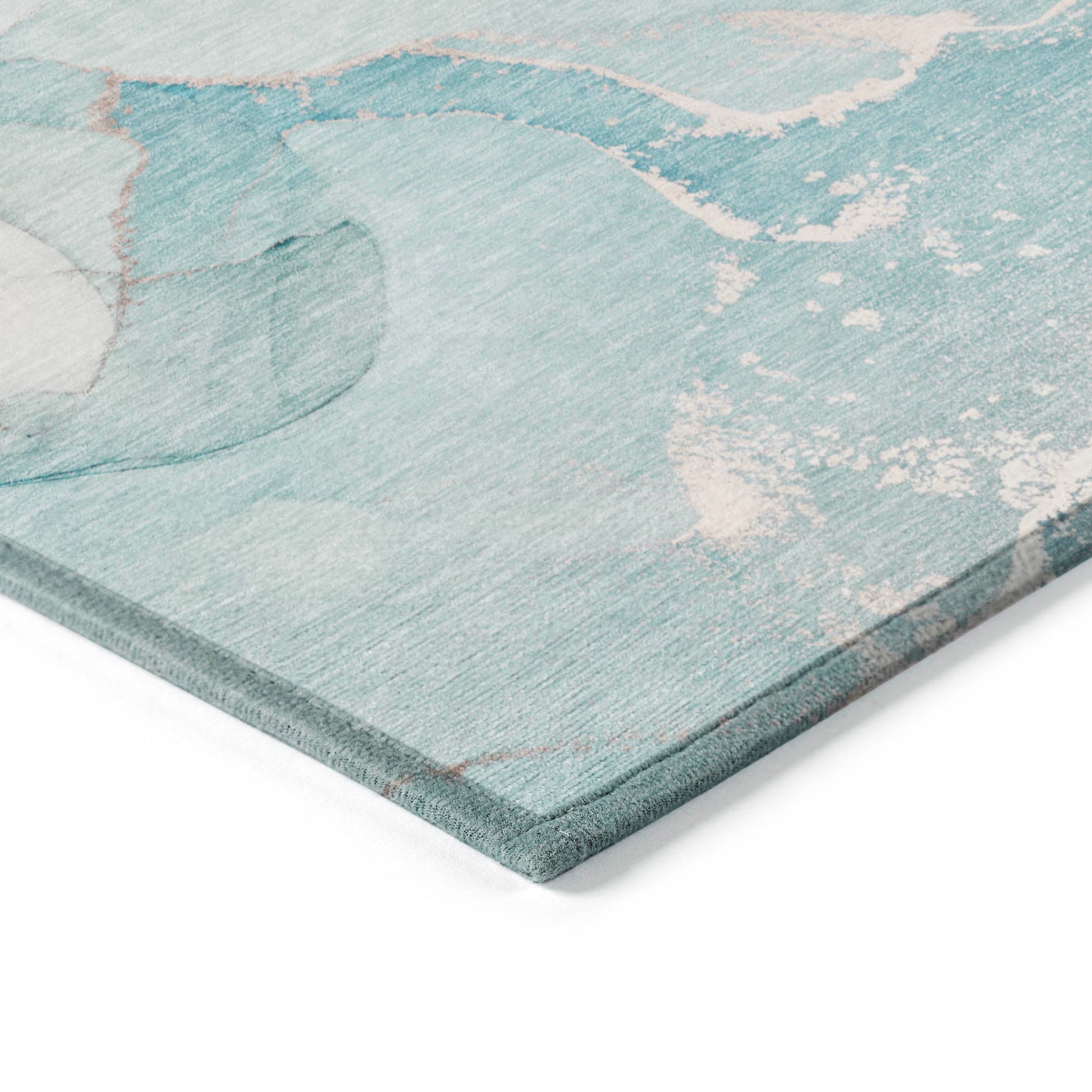 Addison Rugs Muted Whispers Teal Washable Indoor-Outdoor Rug